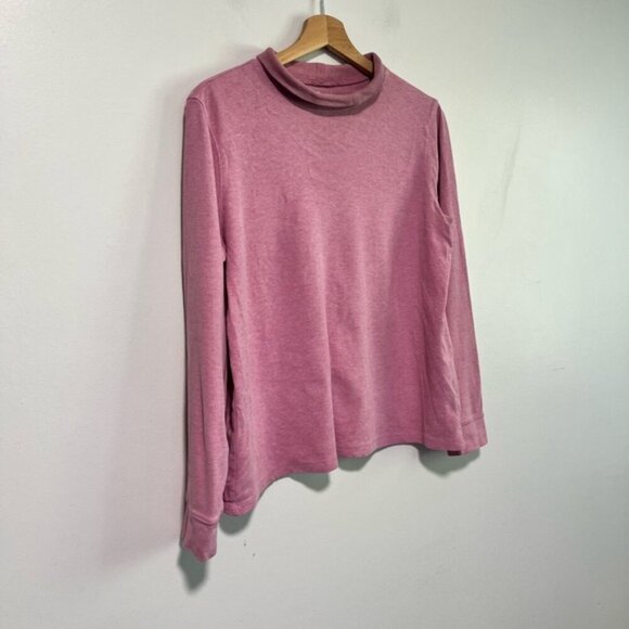 L.L. Bean Women’s Pink Mock Neck Long Sleeve Shirt - Size M - Picture 7 of 8